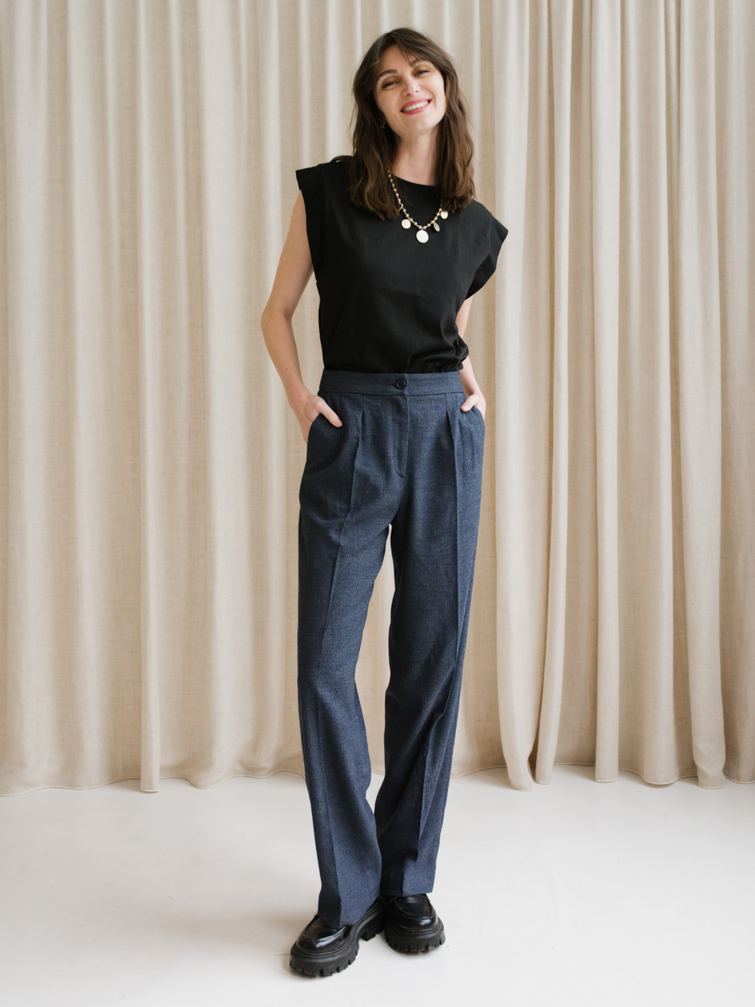 Valentina Midnight Blue Tailored Trousers