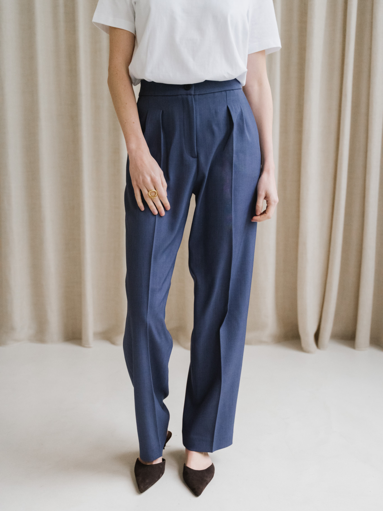 Valentina Midnight Blue Tailored Trousers