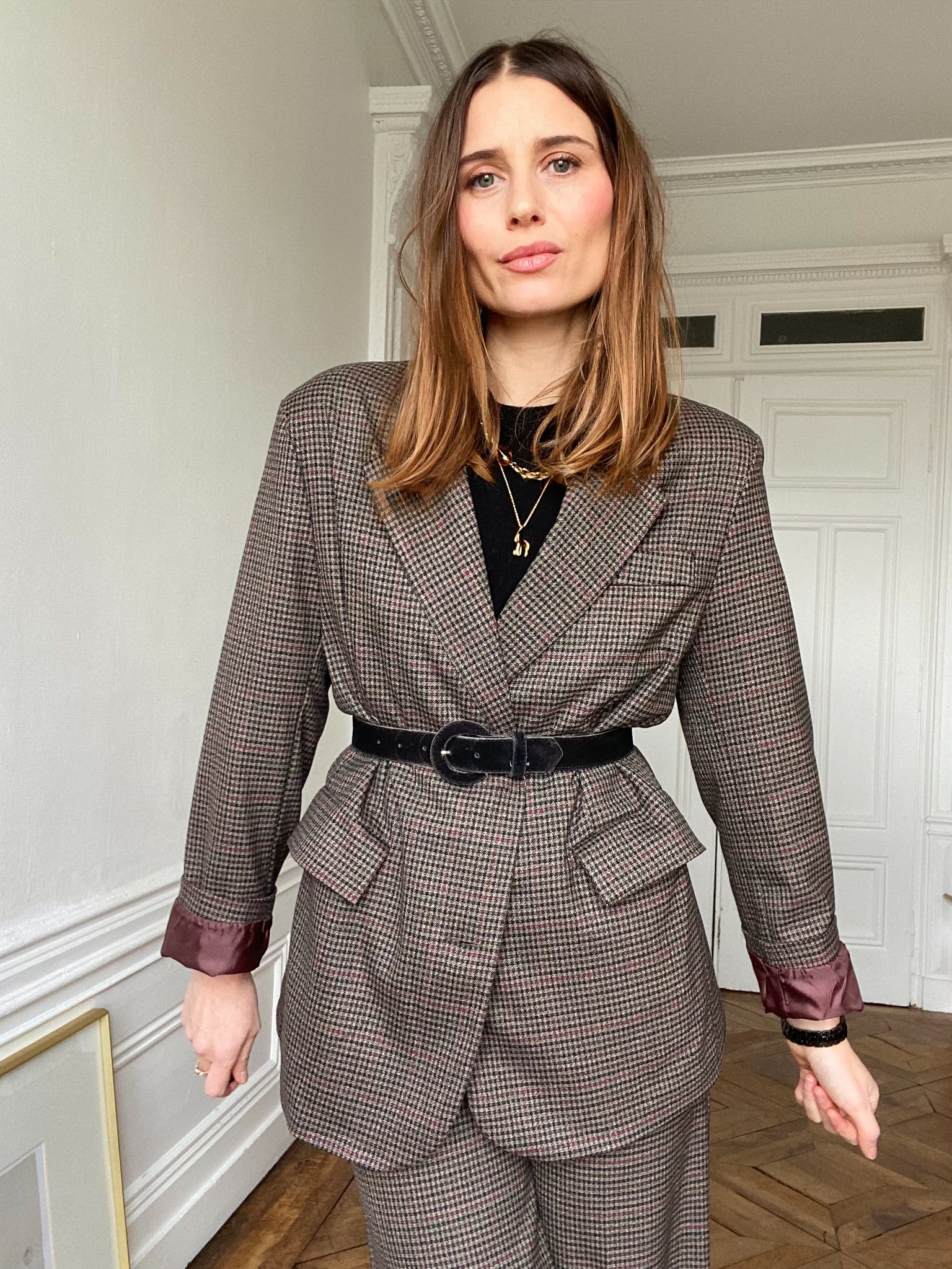 Veste Tailleur Louise Pied-de-poule