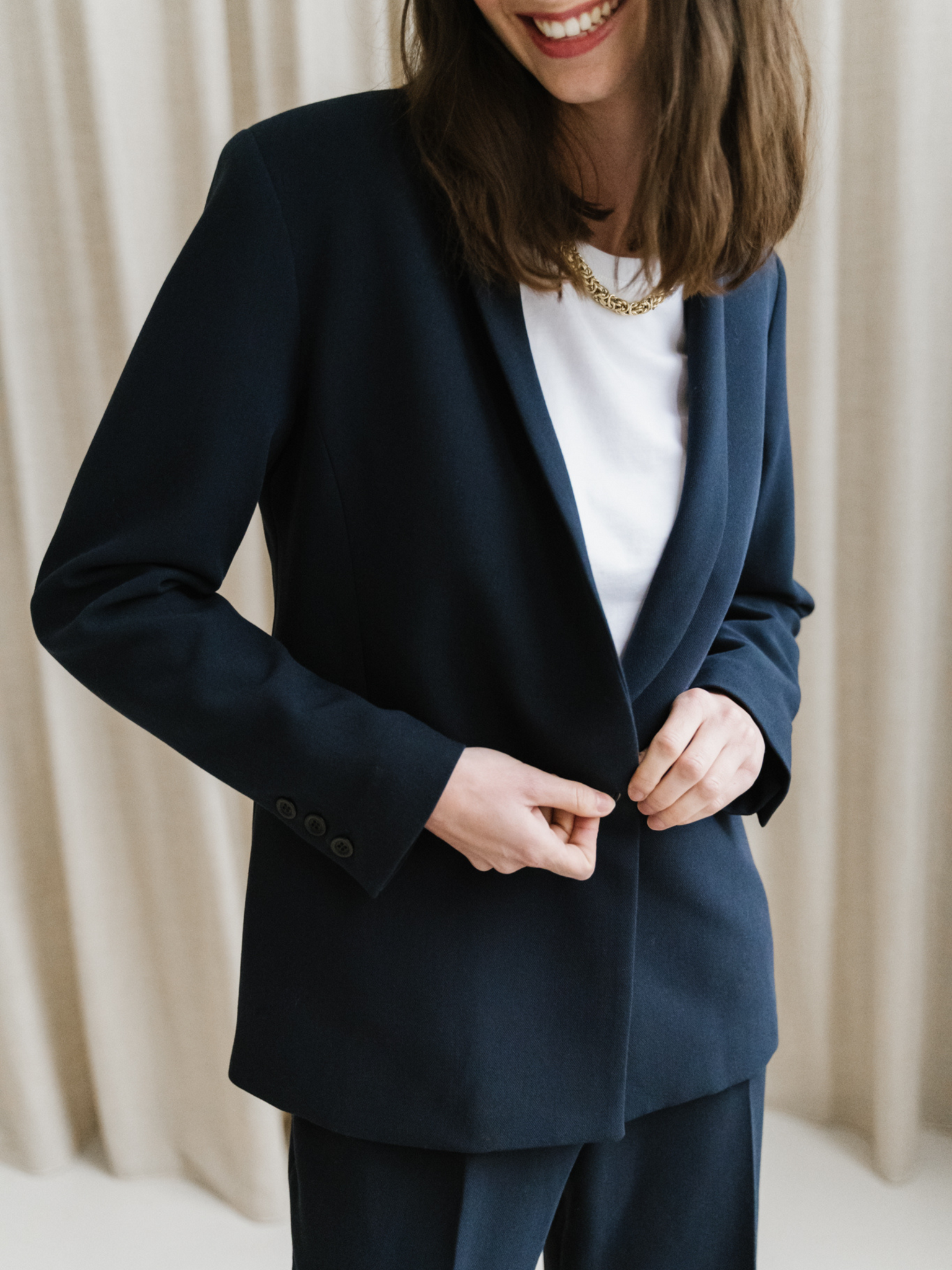 Veste Tailleur Camille Bleu Marine