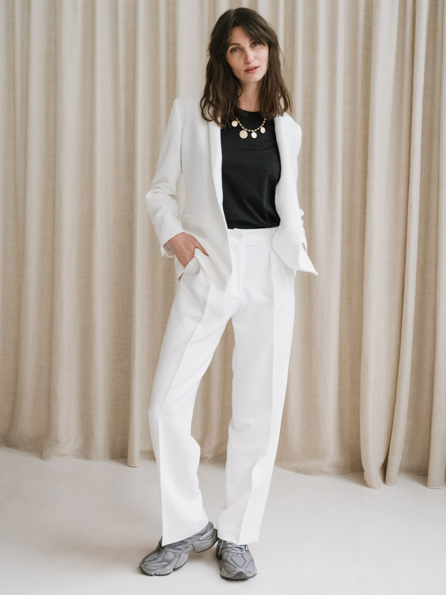 Valentina Ivory Tailored Pants