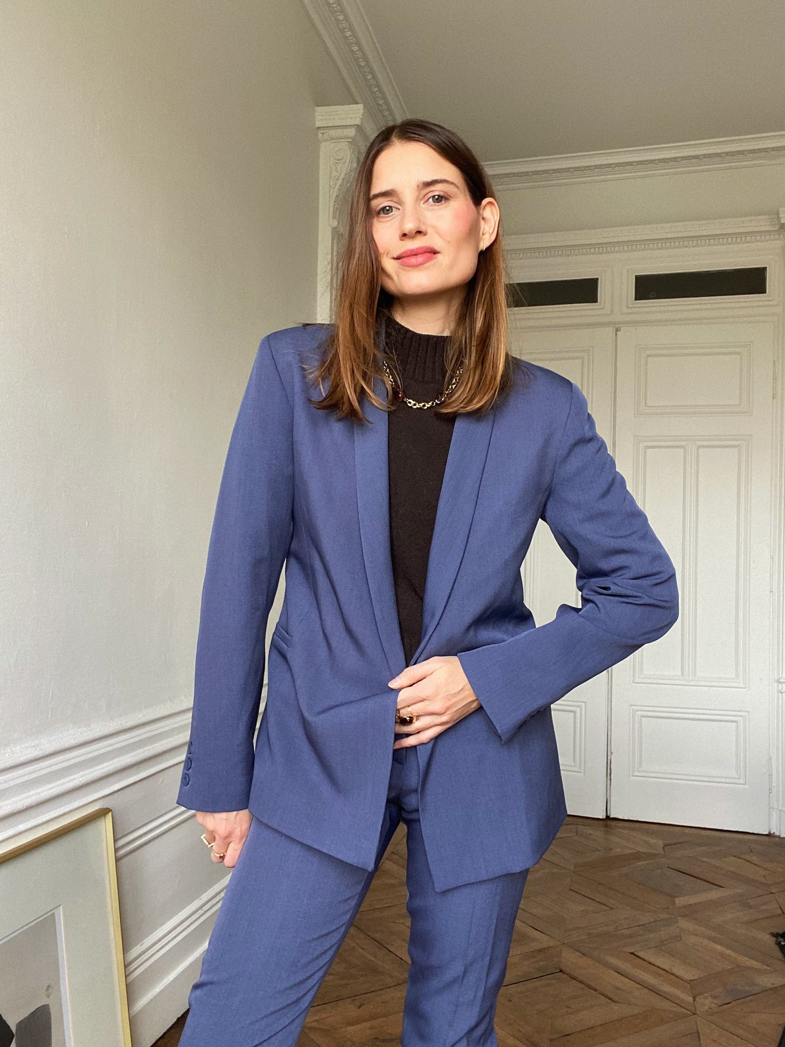 Veste Tailleur Camille Bleu Mirage
