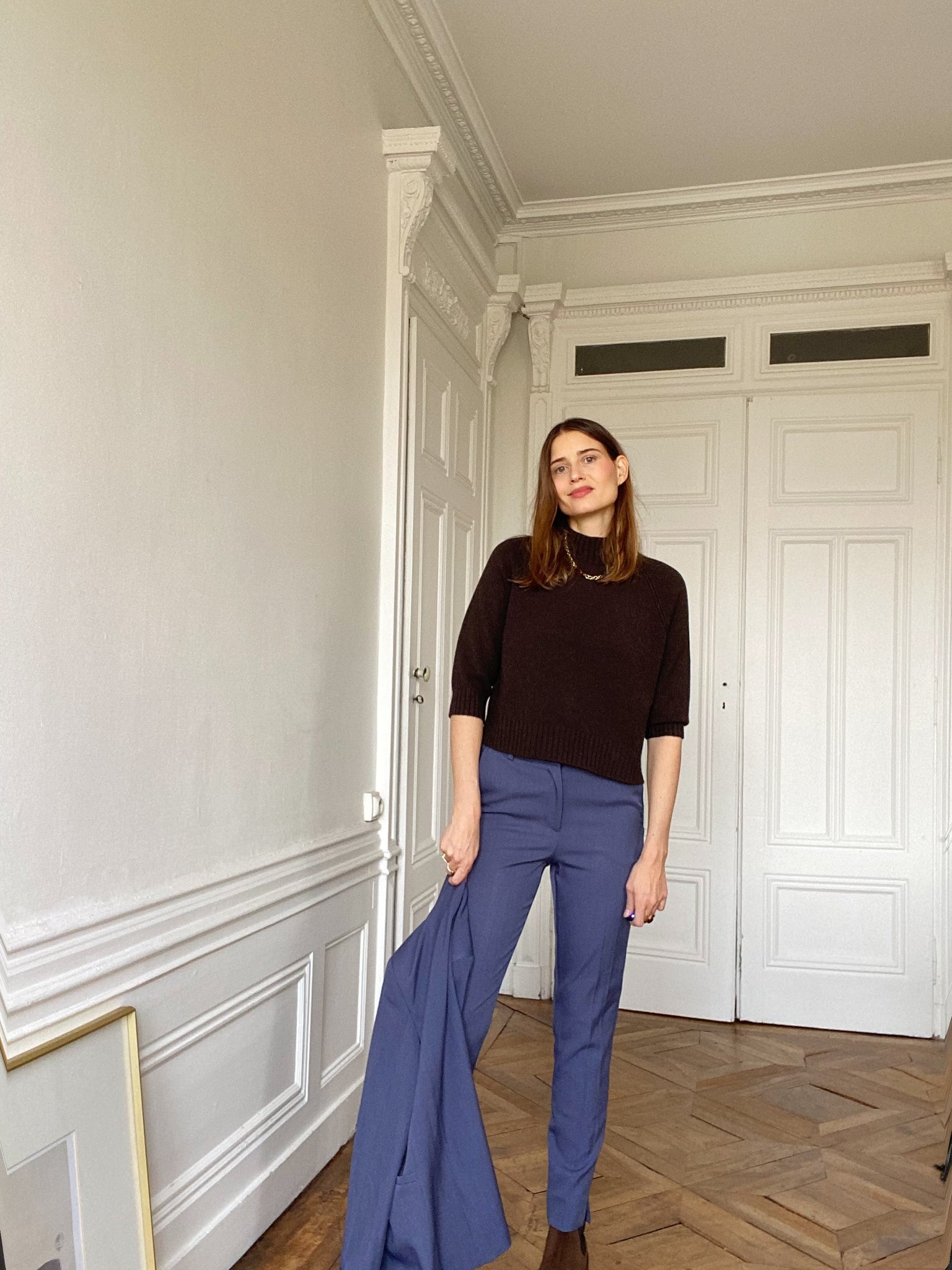 Pantalon Tailleur George Bleu Mirage
