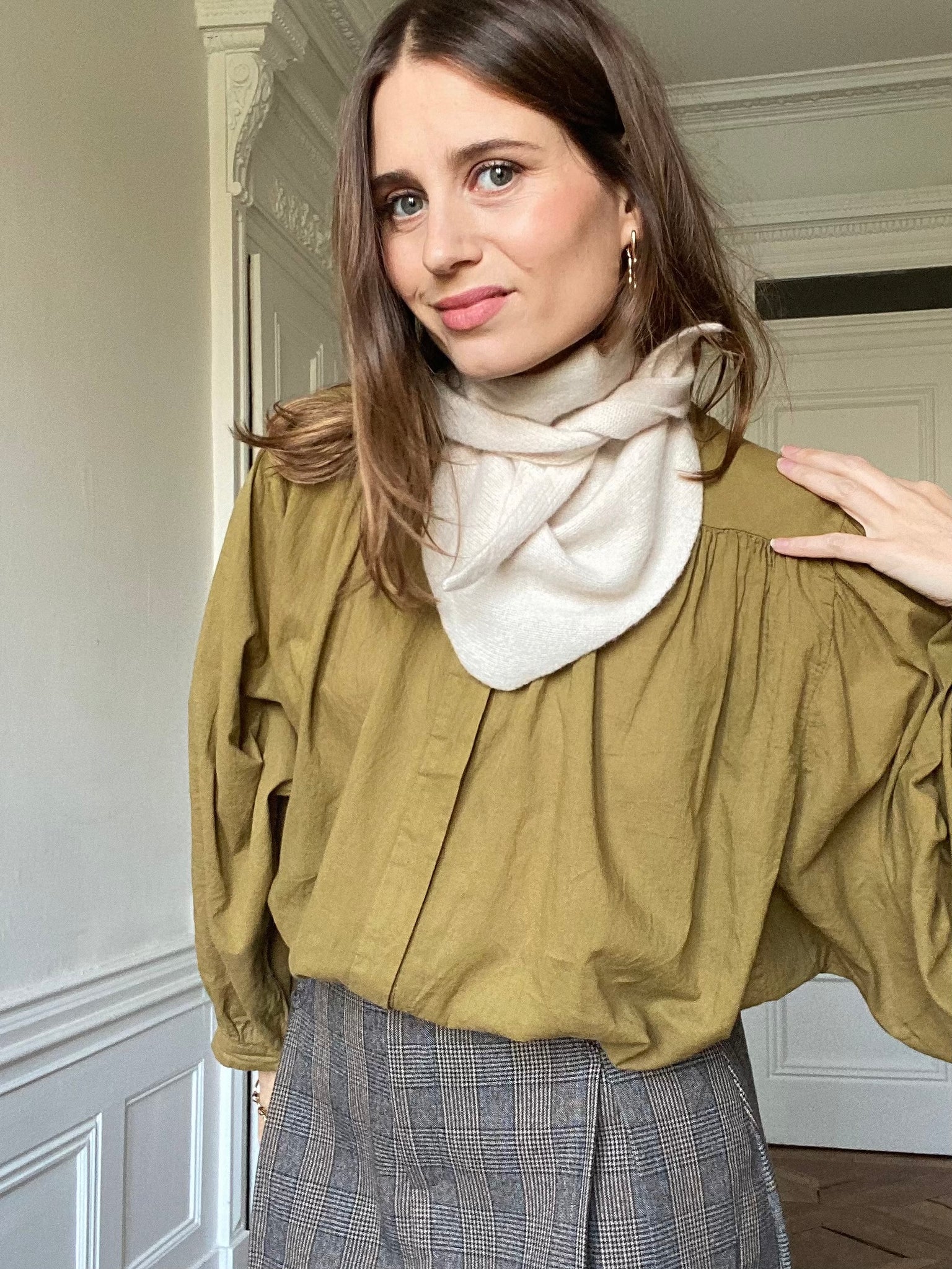 Foulard en maille Mado ecru
