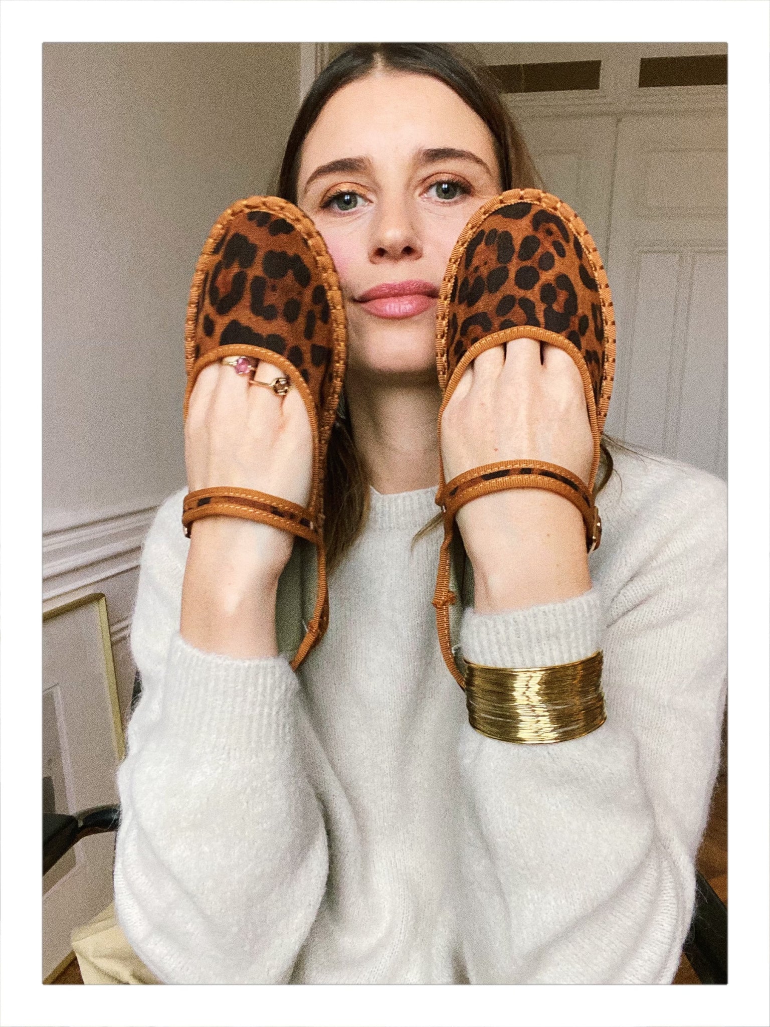 Mary-Jane Sophie Velours Léopard