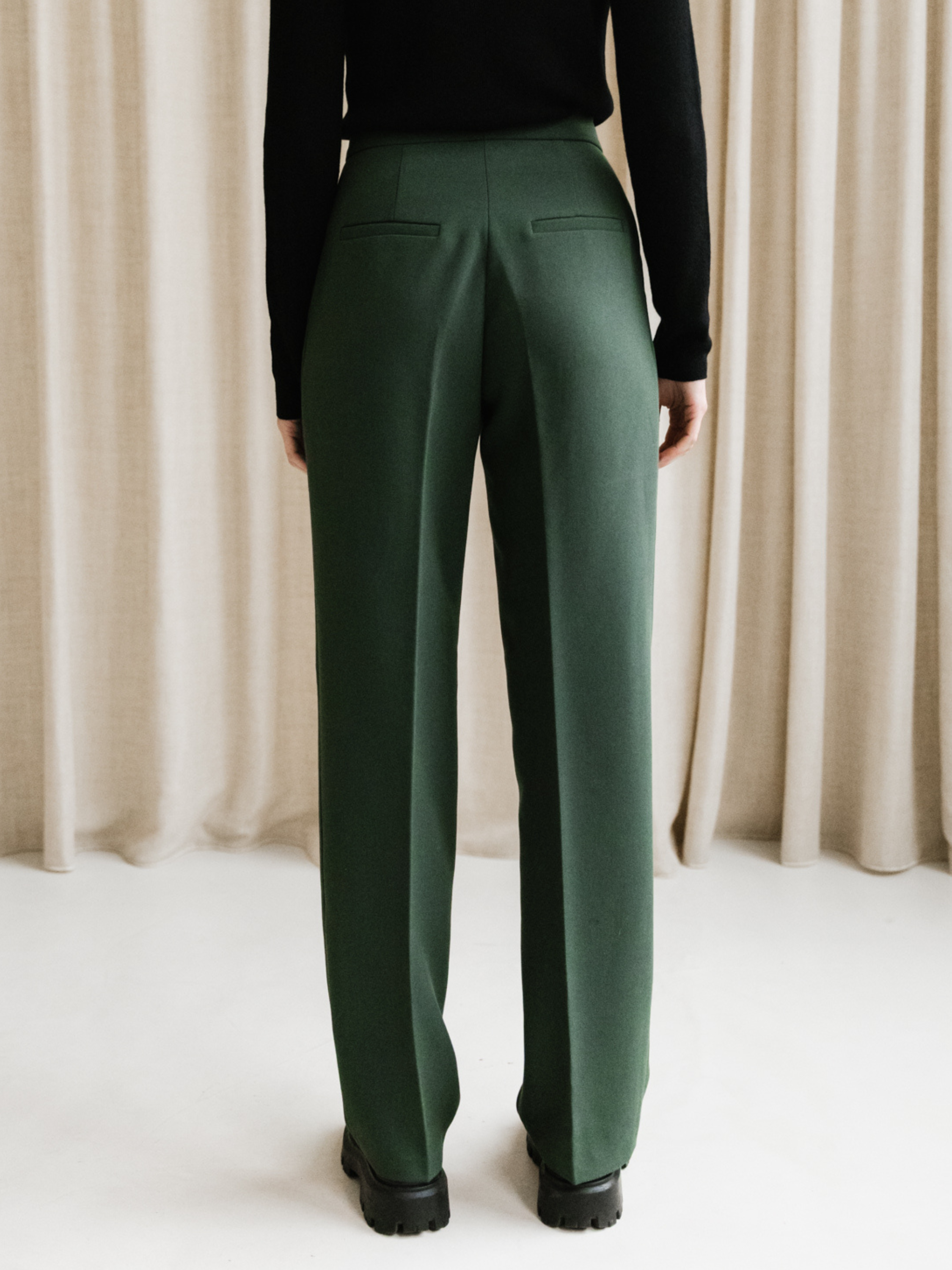 Valentina Deep Green Tailored Trousers