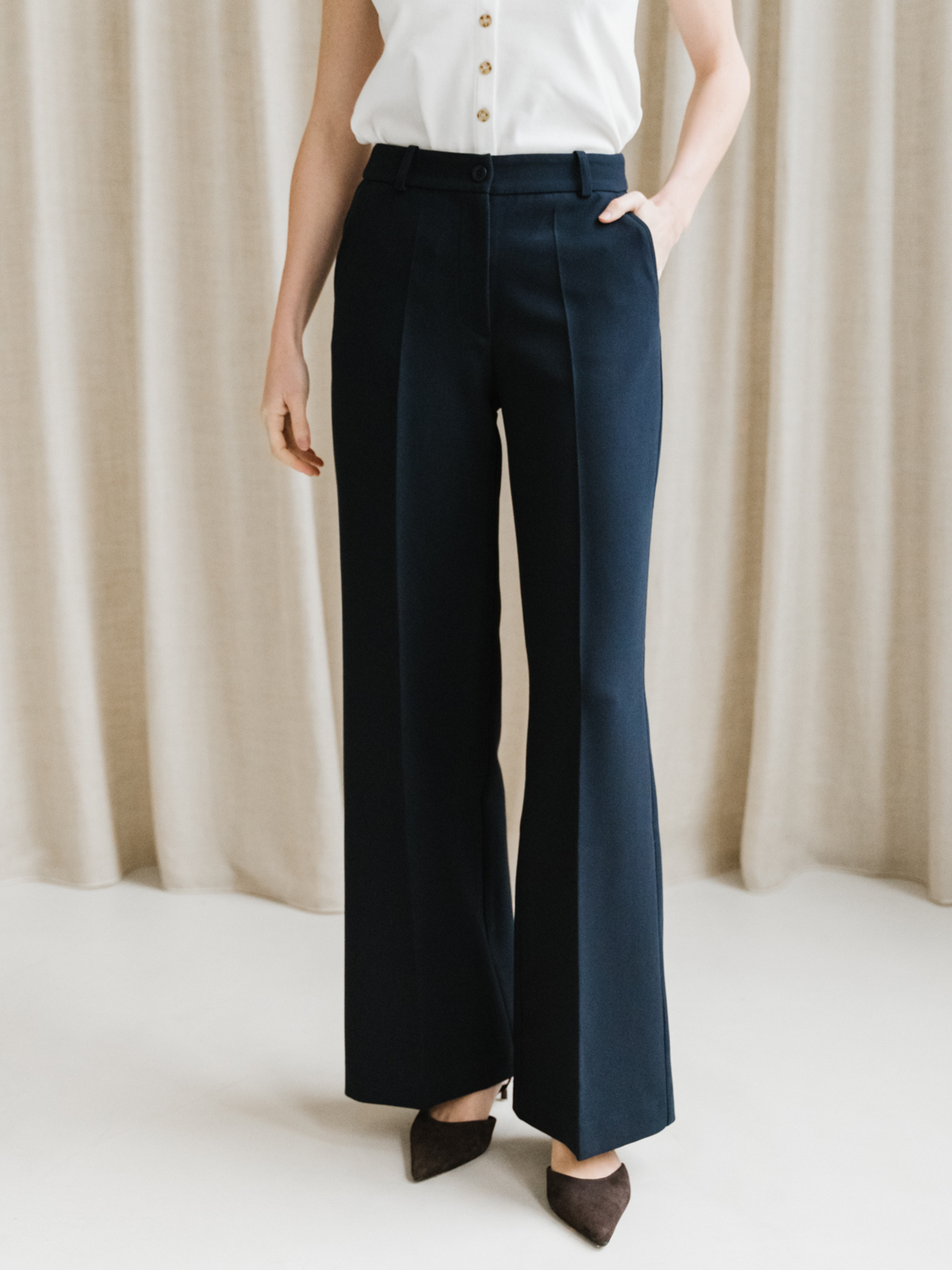 Pablo Midnight Blue Tailored Trousers