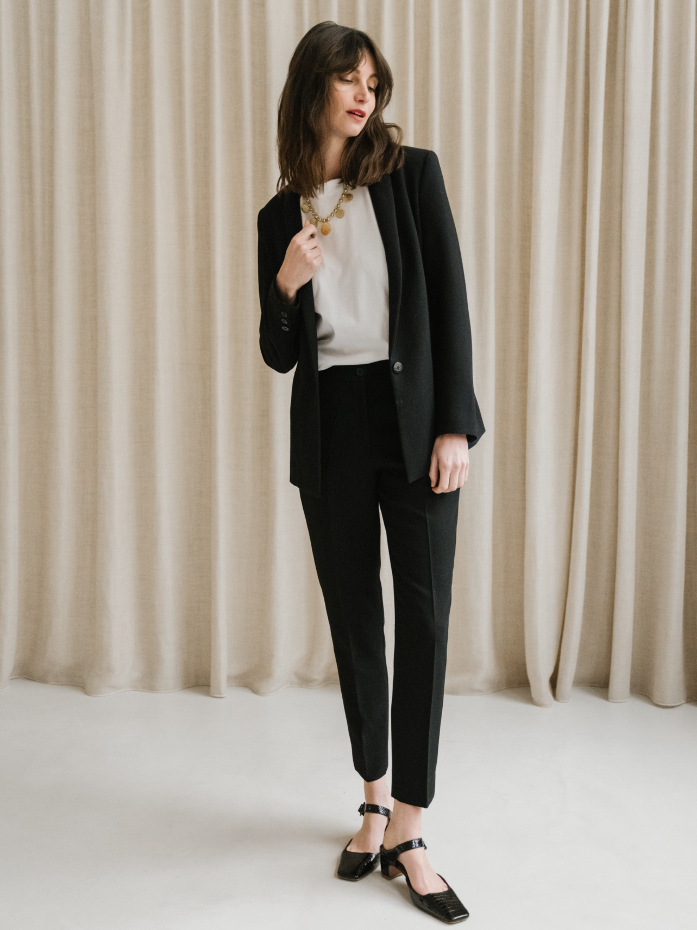 Laine Cintré Manteau Court Femme CintrÃ© Veste Tailleur Veste