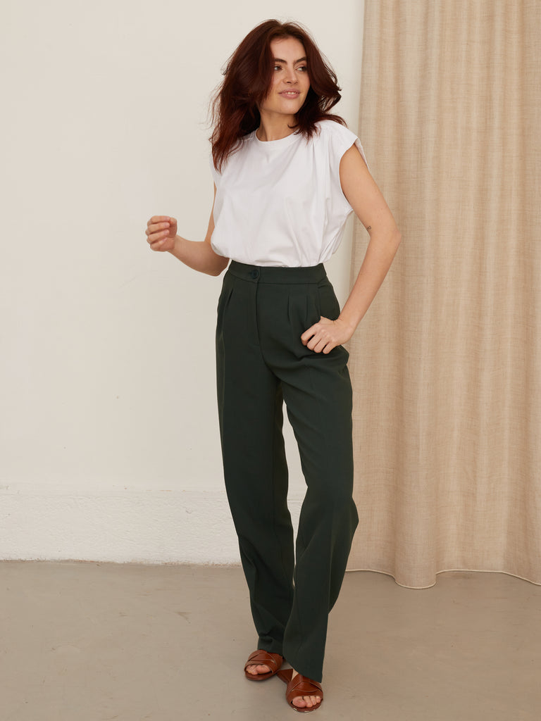 Valentina Deep Green Tailored Trousers