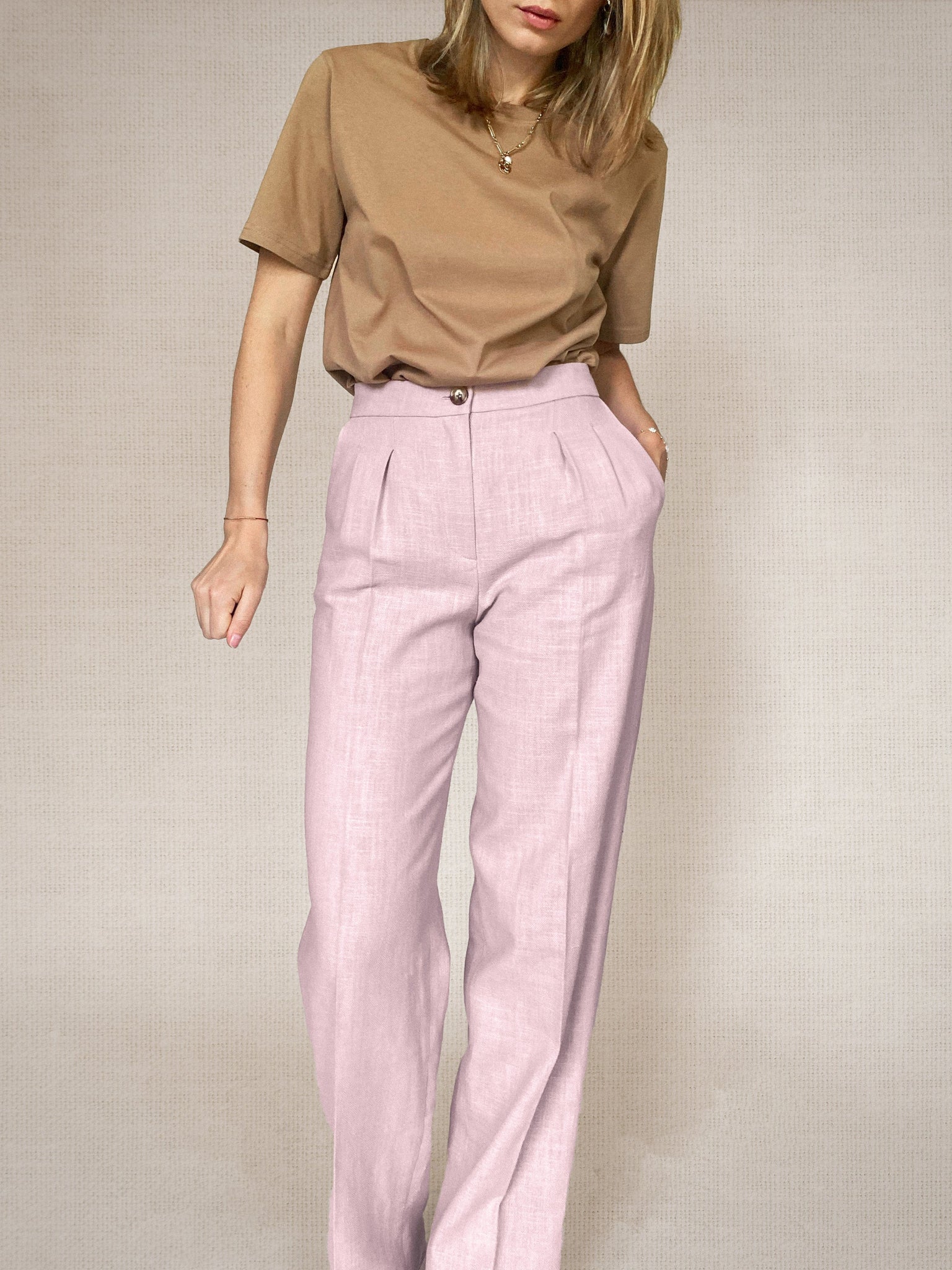 Pantalon Tailleur Valentina Nude