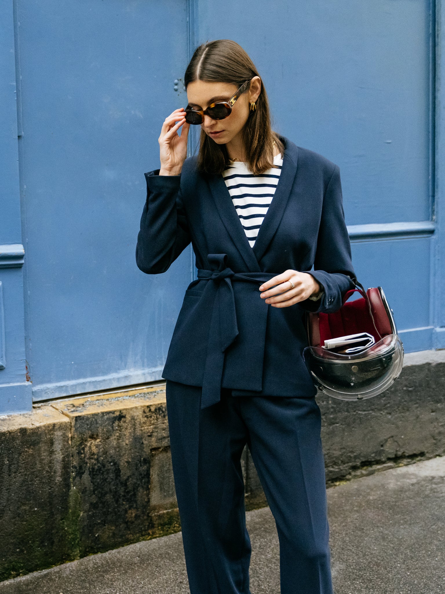 Veste Tailleur Camille Bleu Nuit